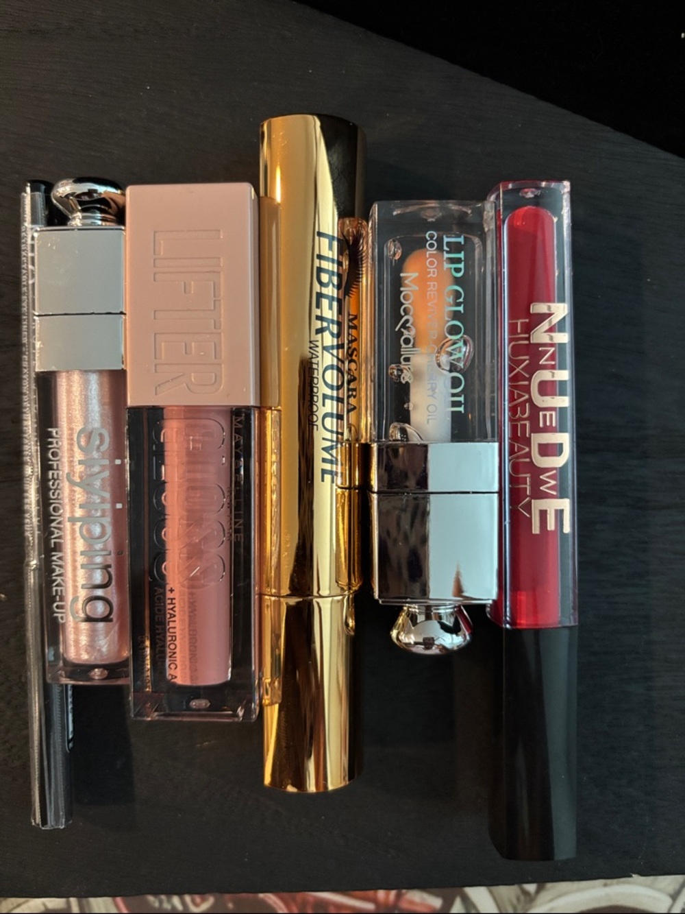 Makeup Bundle 6Pc Lip Set with Shimmery Rose, Peach & Bold Red Shades
